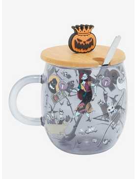 The Nightmare Before Christmas Pumpkin King Glass Mug With Lid, , hi-res