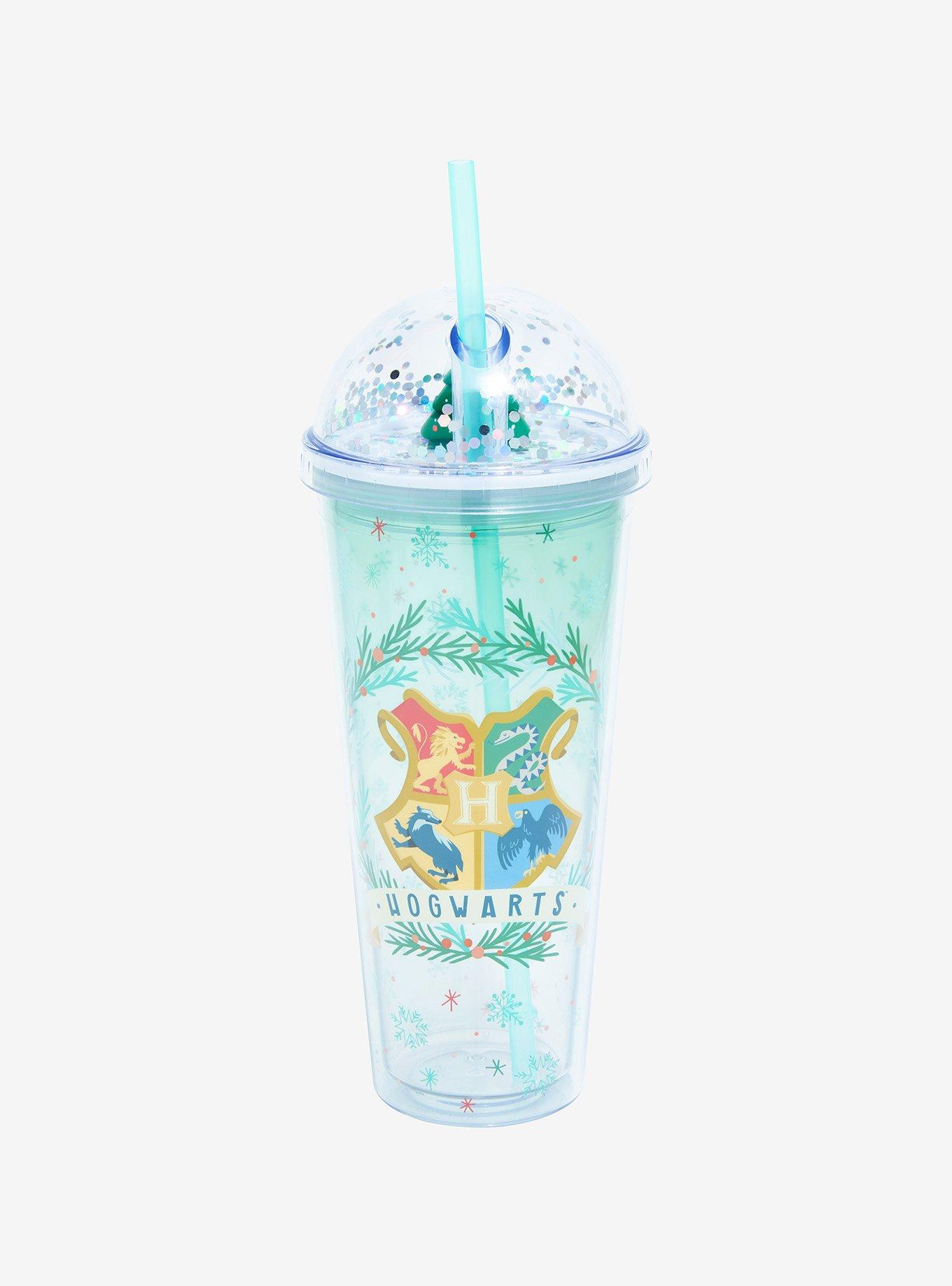 Warner Bros., Dining, Harry Potter Hogwarts Reusable Cup With Straw And  Ice Cubes