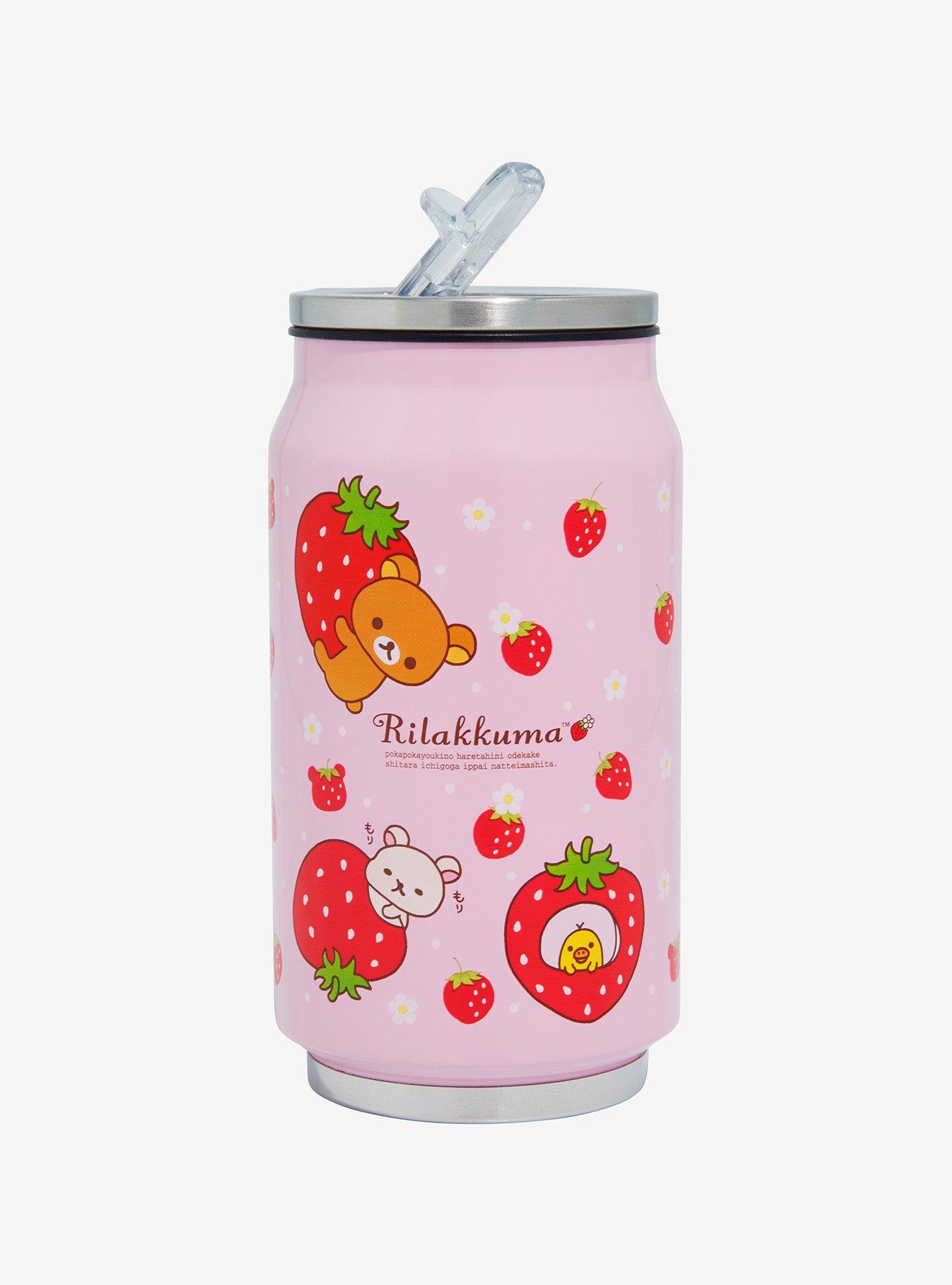 Rilakkuma Strawberry Soda Can Water Bottle, , hi-res