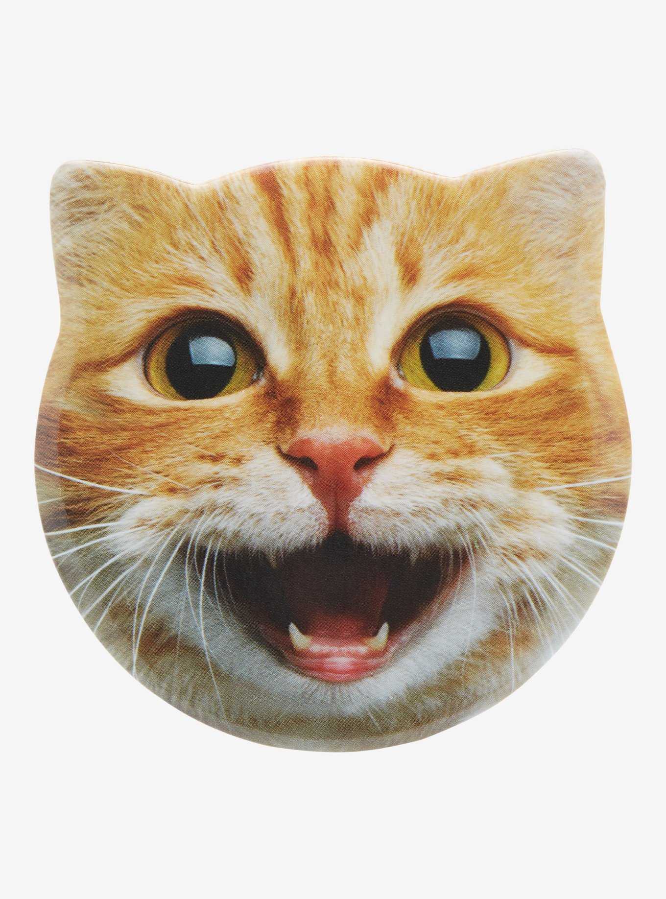 Happy Tabby Cat Button, , hi-res