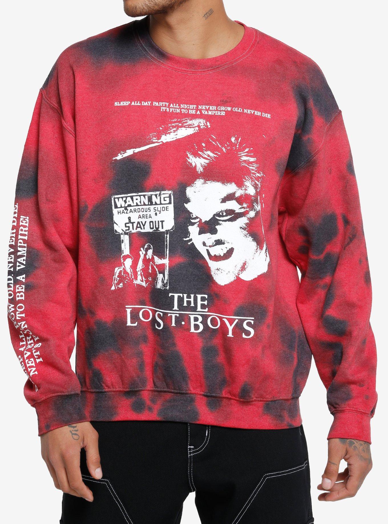 The Lost Boys Warning Sign Tie Dye Sweatshirt Hot Topic