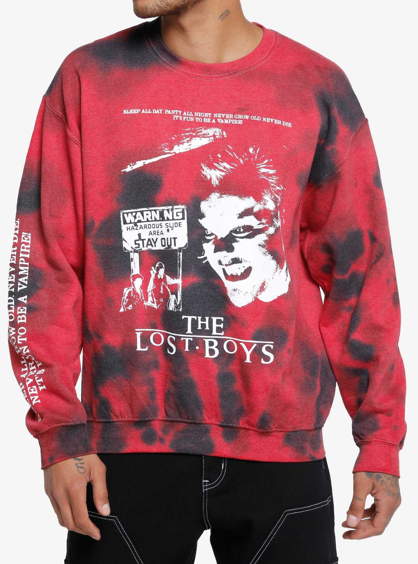 The Lost Boys Warning Sign Tie-Dye Sweatshirt, , hi-res