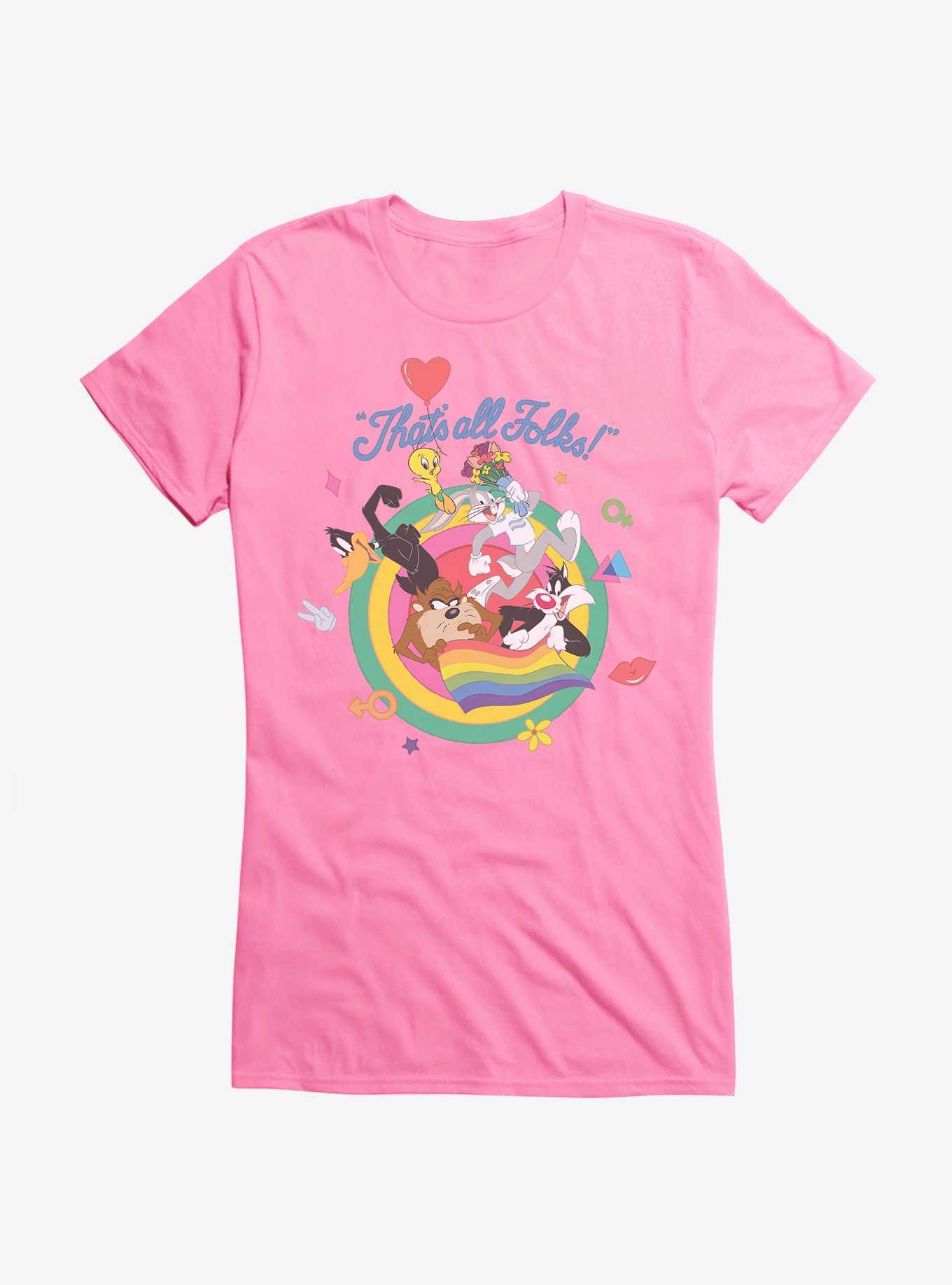 Looney Tunes That's All Folks Pride Girls T-Shirt, , hi-res