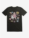 Bee And Puppycat Sticker Icons T-Shirt, , hi-res