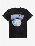 Bee And Puppycat Moully Perfect Donuts Mineral Wash T-Shirt, BLACK MINERAL WASH, hi-res