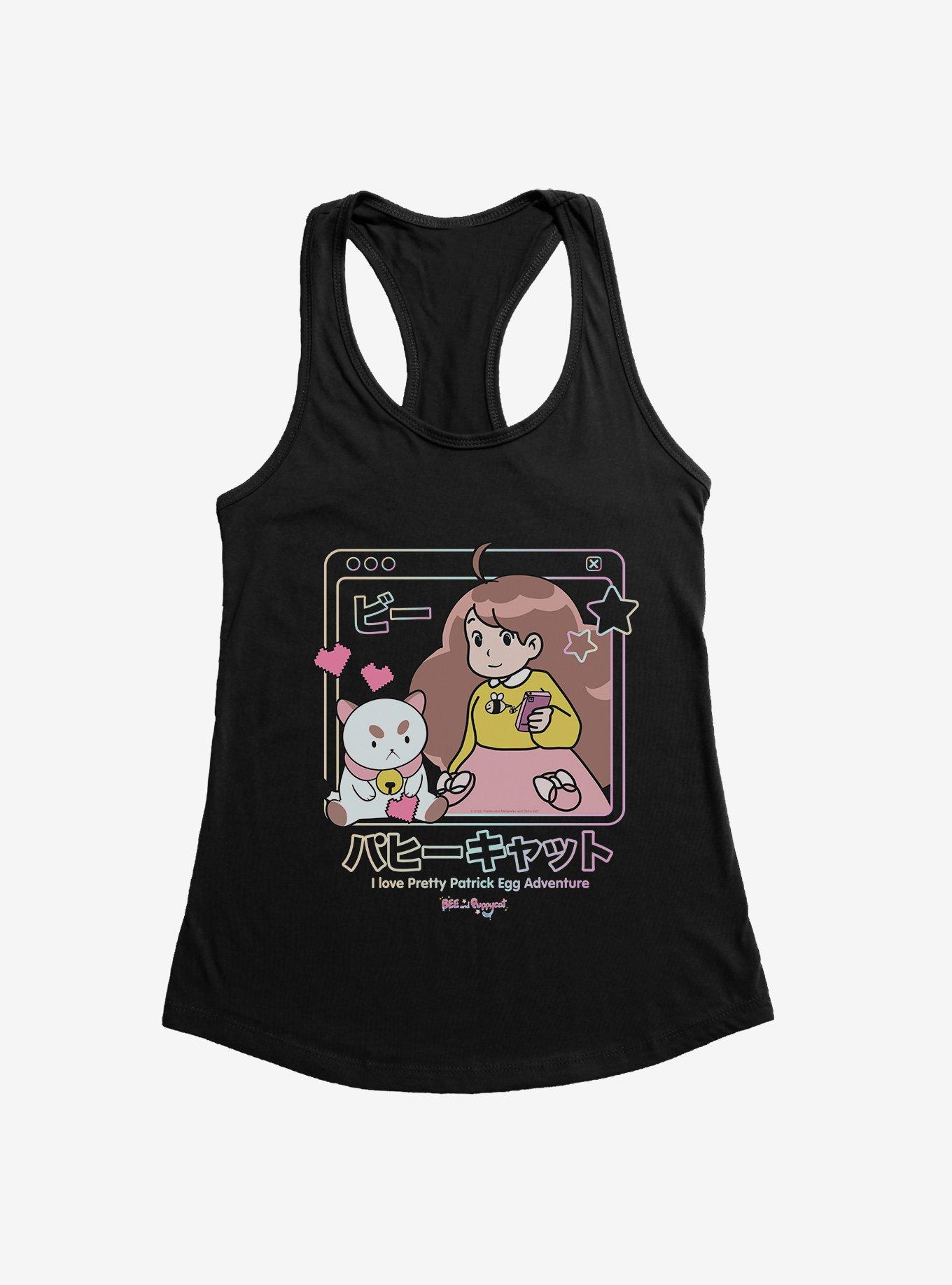 Bee And Puppycat Pretty Patrick Egg Adventure Womens Tank Top, BLACK, hi-res