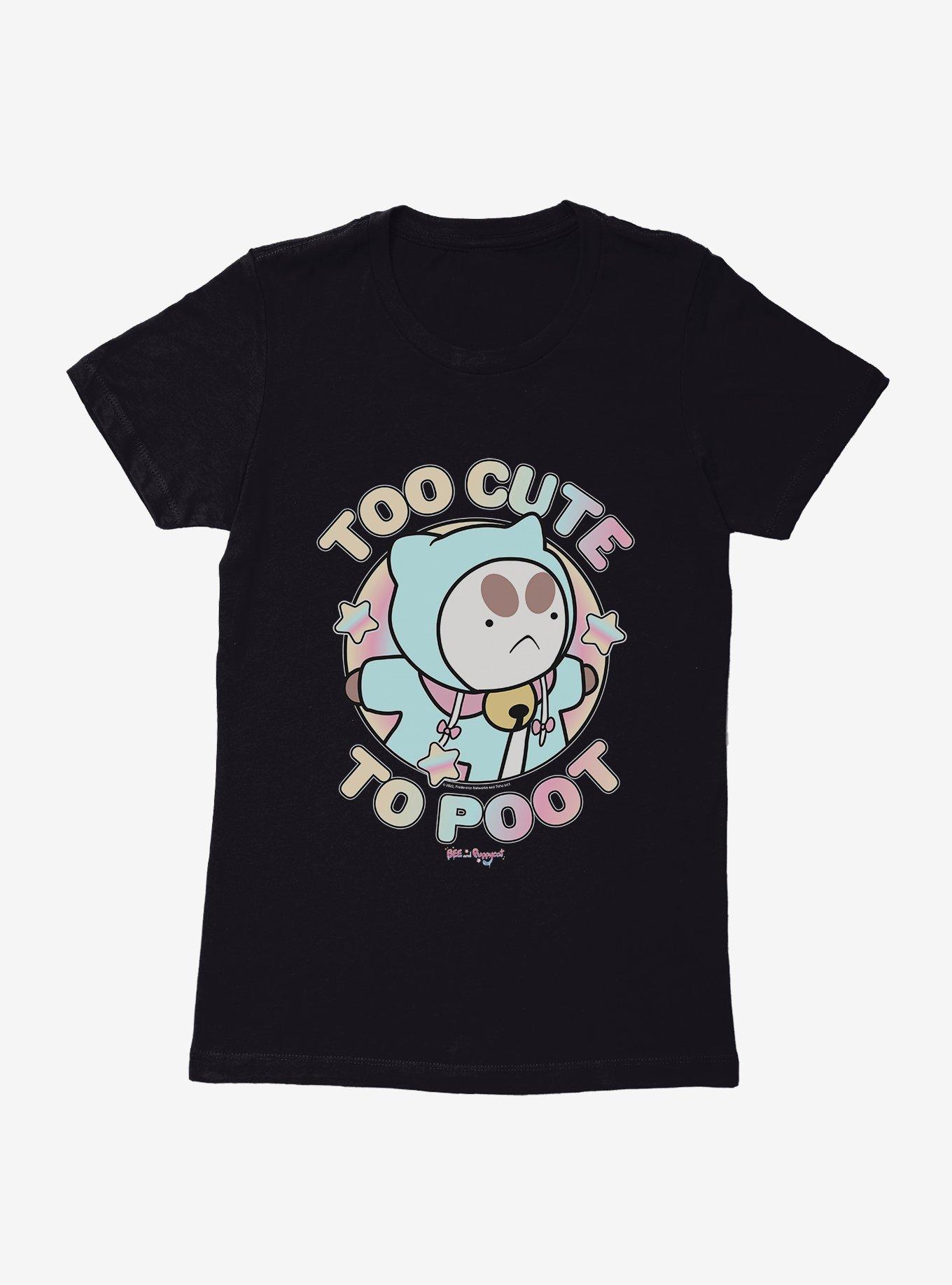 Bee And Puppycat Too Cute To Poot T-Shirt, BLACK, hi-res