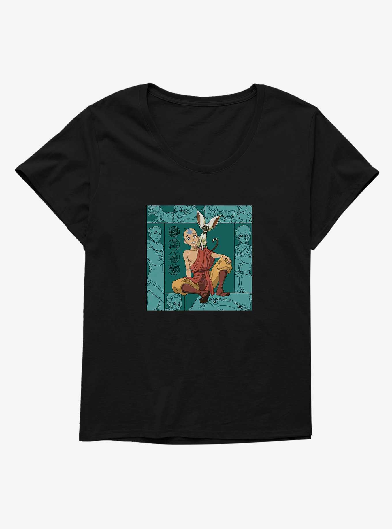 Avatar: The Last Airbender Aang And Momo Womens T-Shirt Plus Size, , hi-res