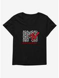 MTV Cow Print Logo Womens T-Shirt Plus Size, BLACK, hi-res