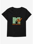 MTV Four Leaf Clover Logo Womens T-Shirt Plus Size, BLACK, hi-res