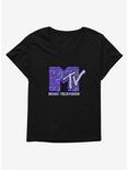 MTV Mushrooms Logo Womens T-Shirt Plus Size, BLACK, hi-res