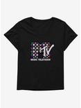 MTV Vinyl Logo Womens T-Shirt Plus Size, BLACK, hi-res