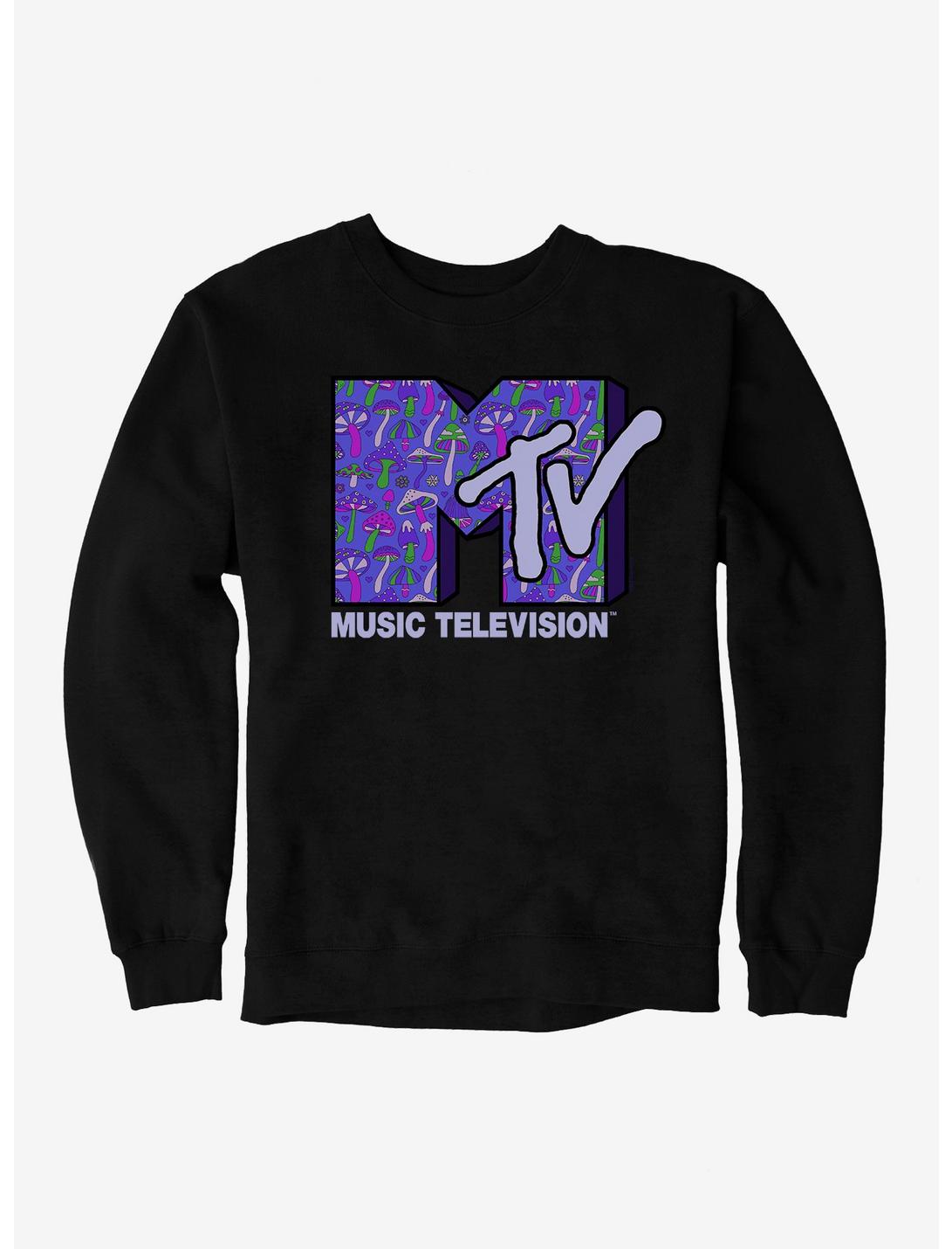 MTV Mushrooms Logo Sweatshirt, BLACK, hi-res