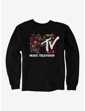 Plus Size MTV Paint Splatter Logo Sweatshirt, , hi-res