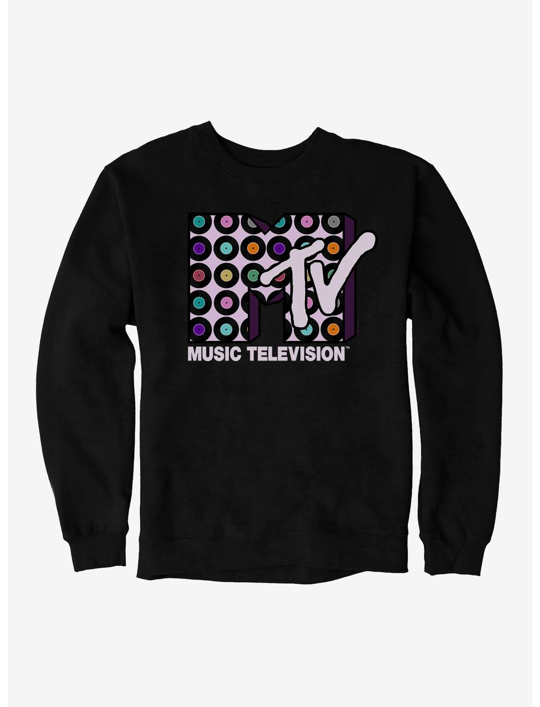 MTV Vinyl Logo Sweatshirt, BLACK, hi-res
