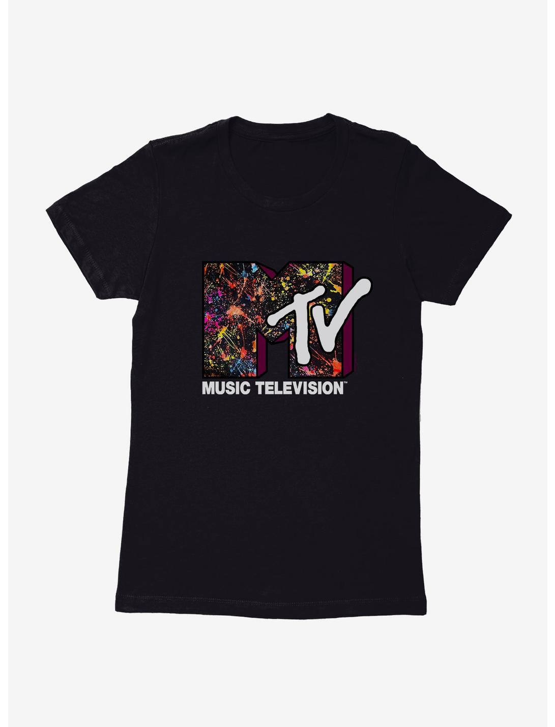 MTV Paint Splatter Logo Womens T-Shirt, , hi-res