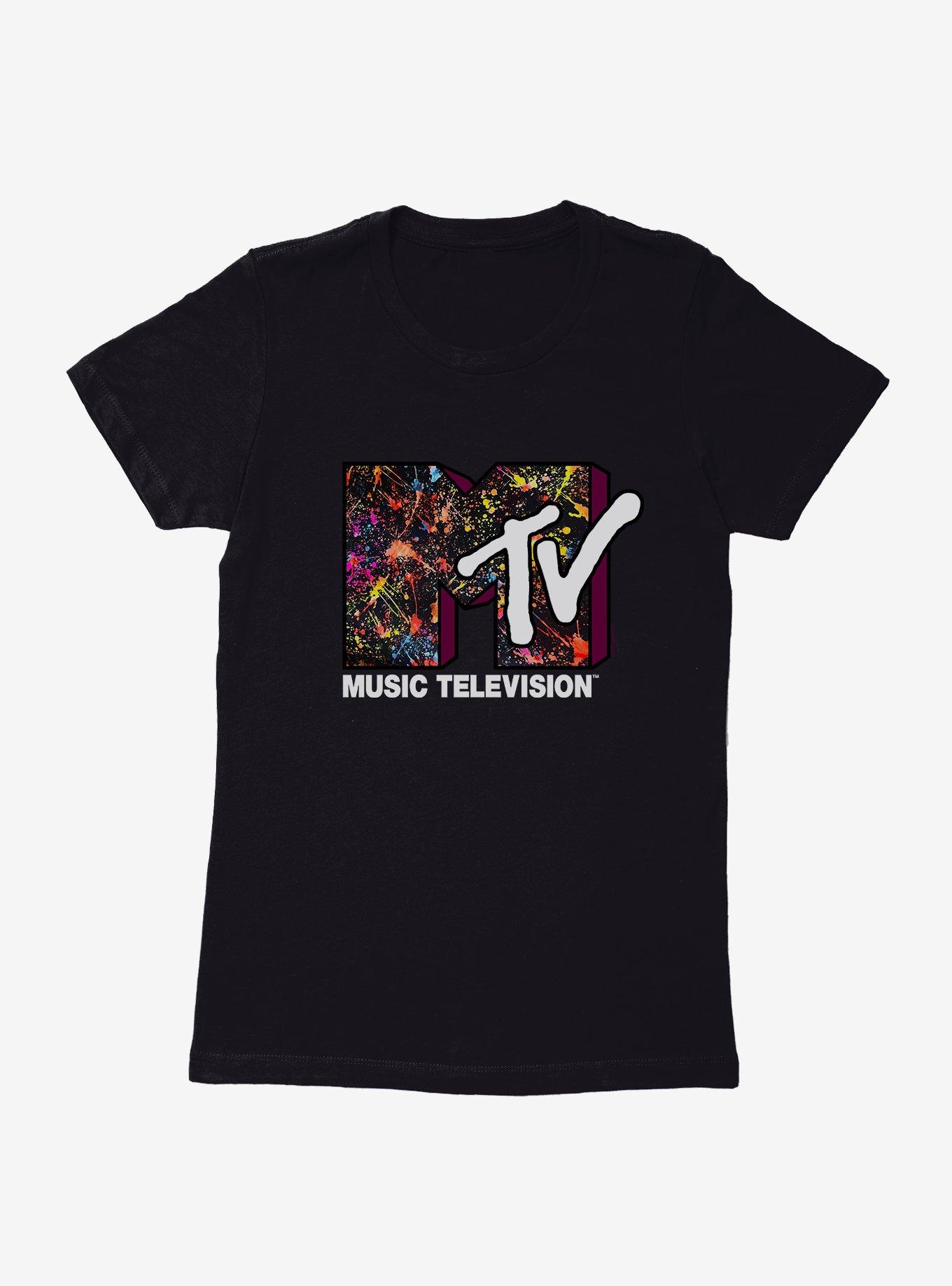 MTV Paint Splatter Logo Womens T-Shirt, , hi-res