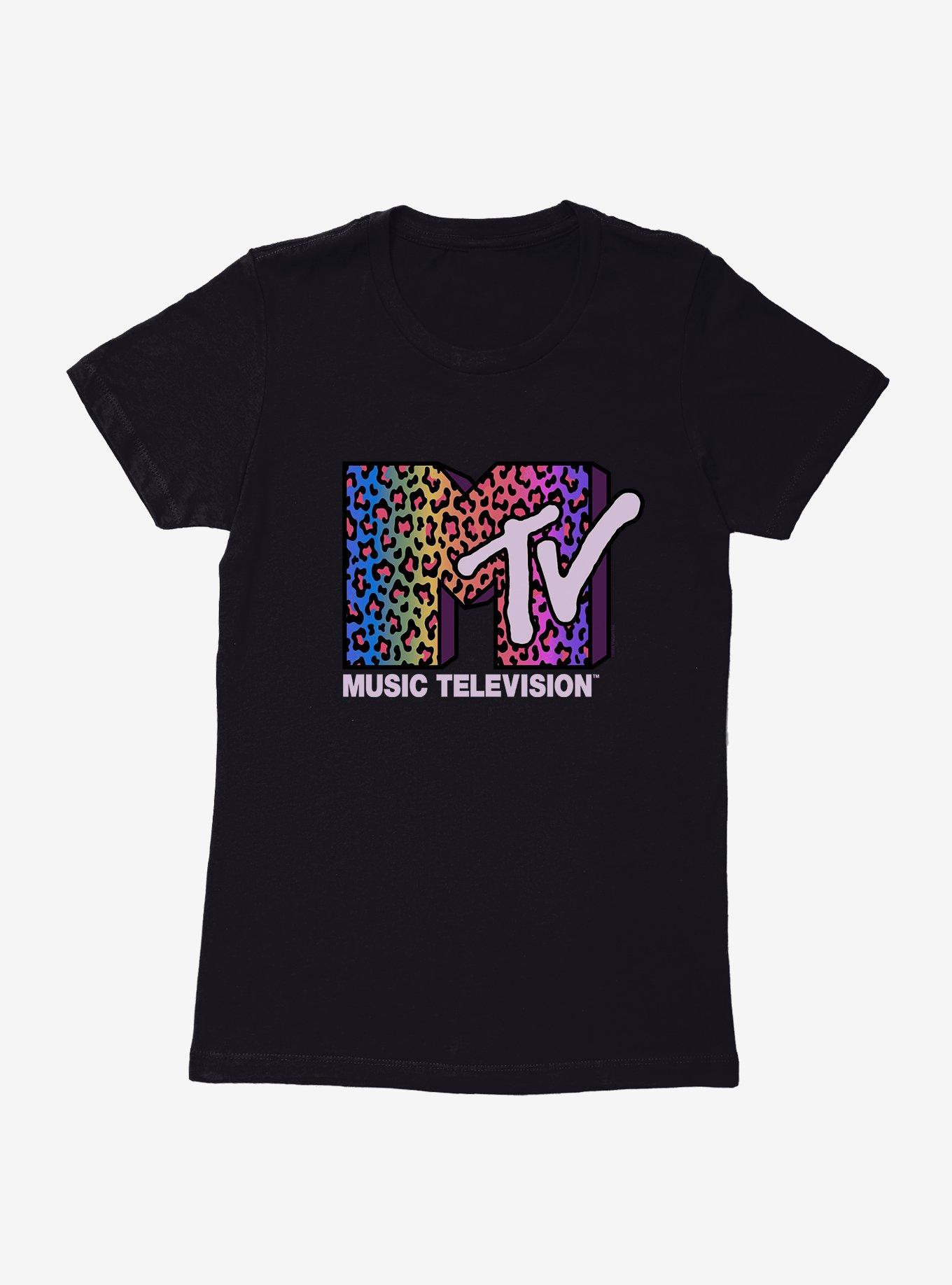 MTV Rainbow Cheetah Logo Womens T-Shirt, , hi-res