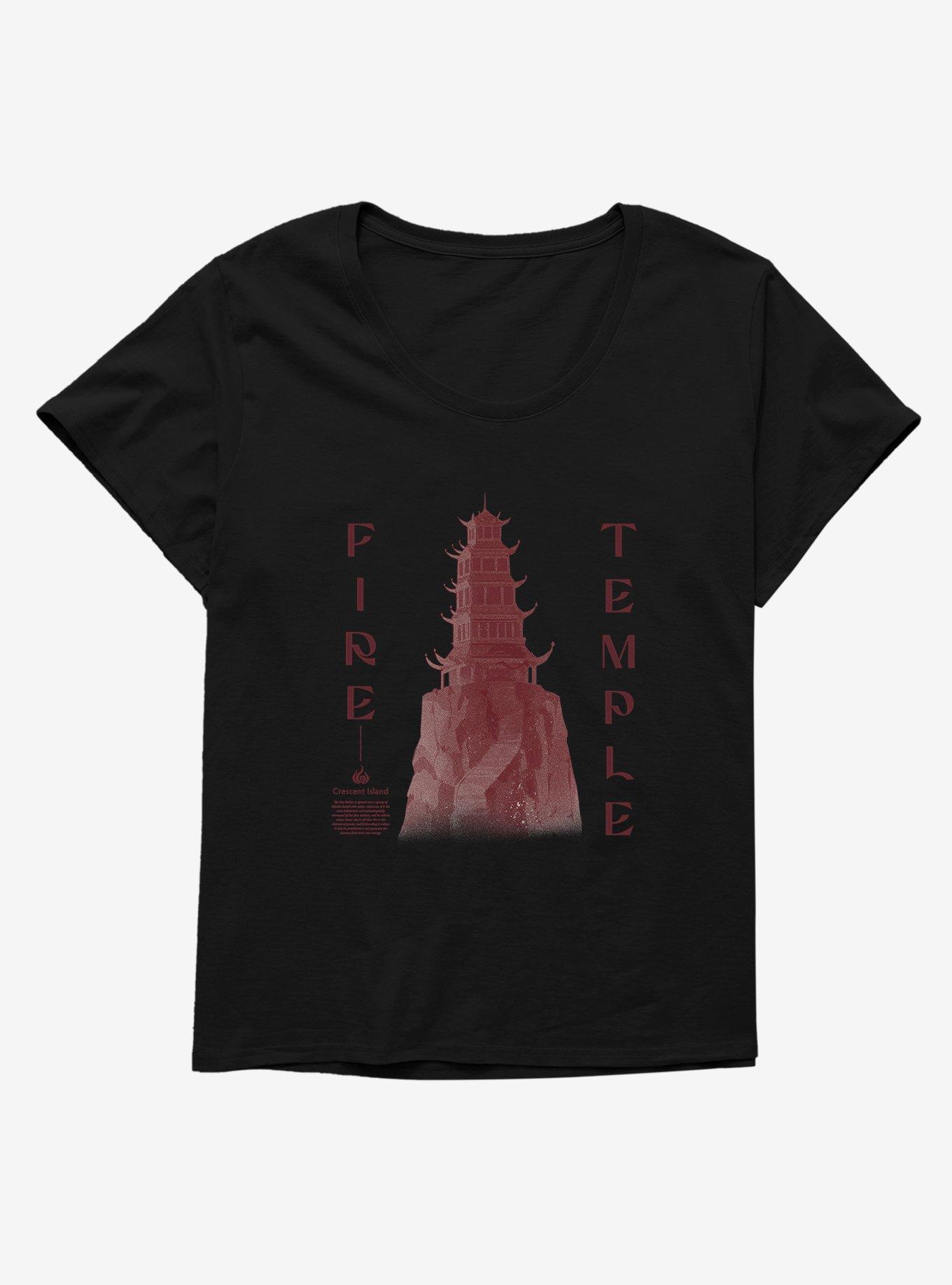 Avatar: The Last Airbender Fire Temple Womens T-Shirt Plus Size, BLACK, hi-res