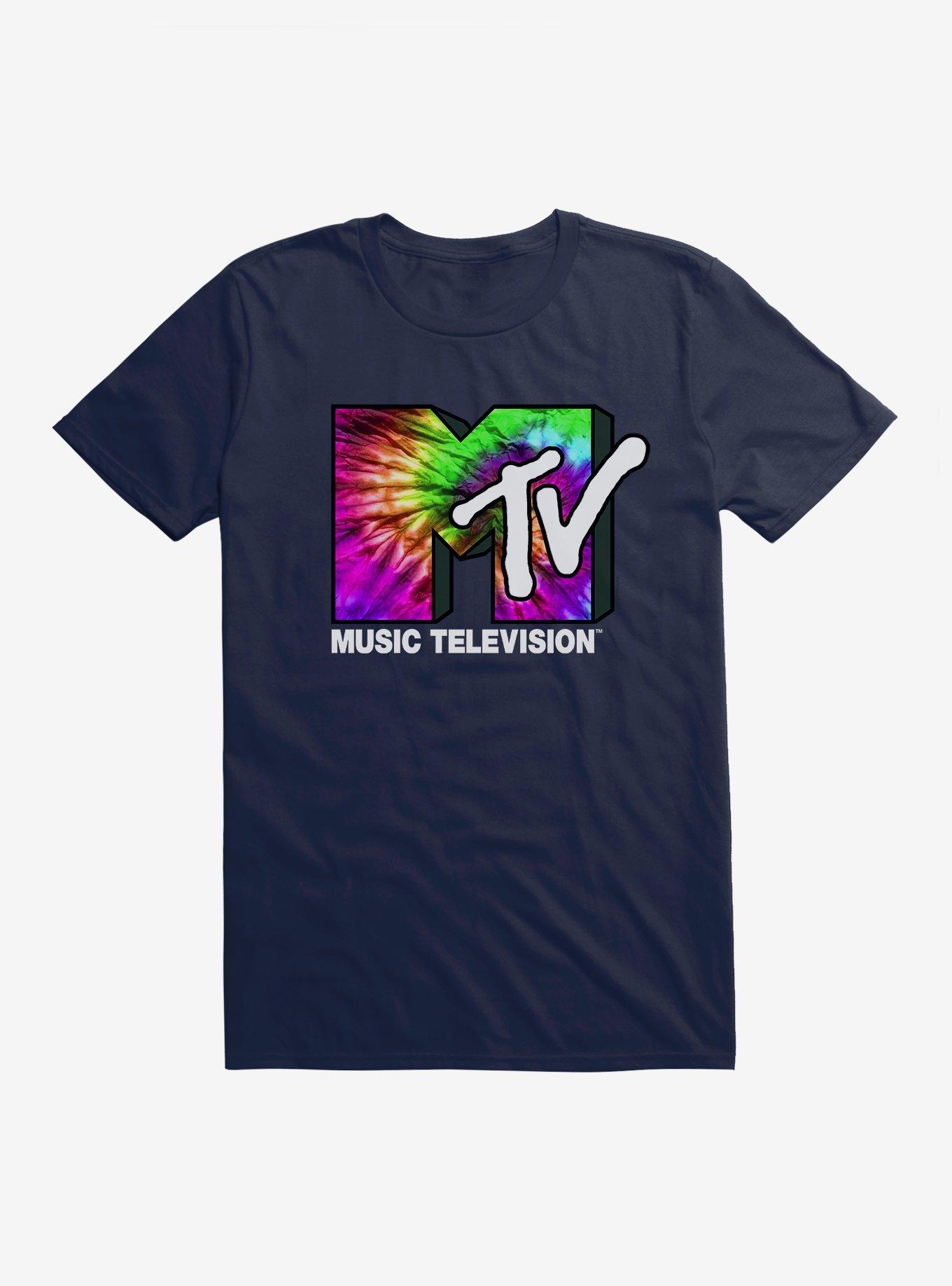 MTV Tie Dye Logo T-Shirt, MIDNIGHT NAVY, hi-res