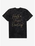A Court Of Mist & Fury Hello, Feyre Darling Mineral Wash T-Shirt, BLACK MINERAL WASH, hi-res