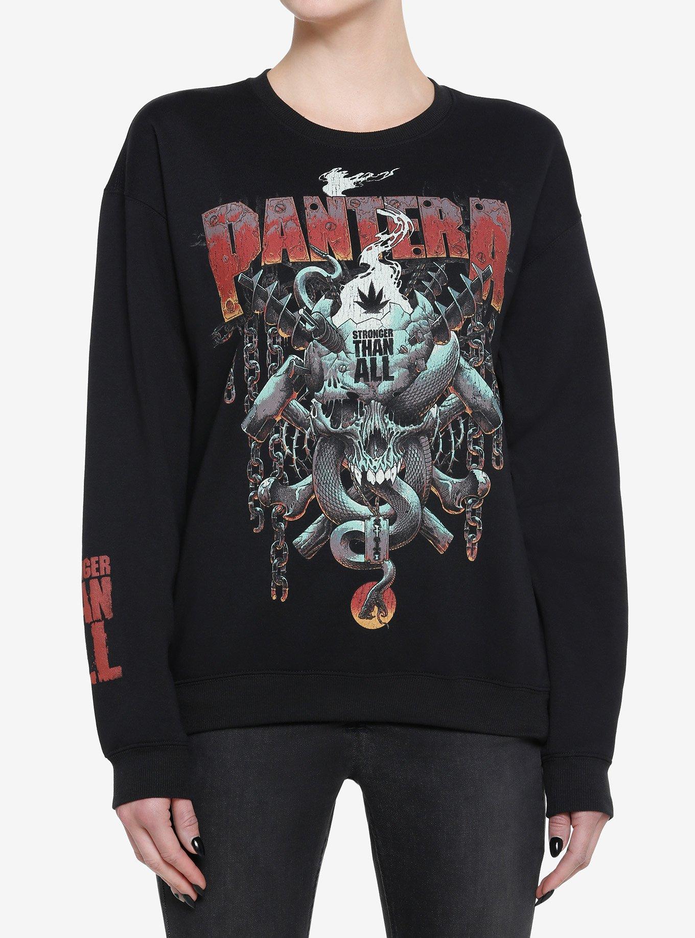 Pantera Stronger Than All Girls Sweatshirt, BLACK, hi-res