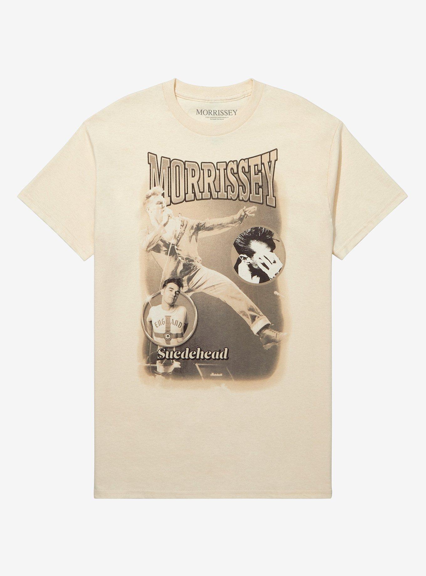Morrissey Suedehead Photo Collage Boyfriend Fit Girls T-Shirt, NATURAL, hi-res