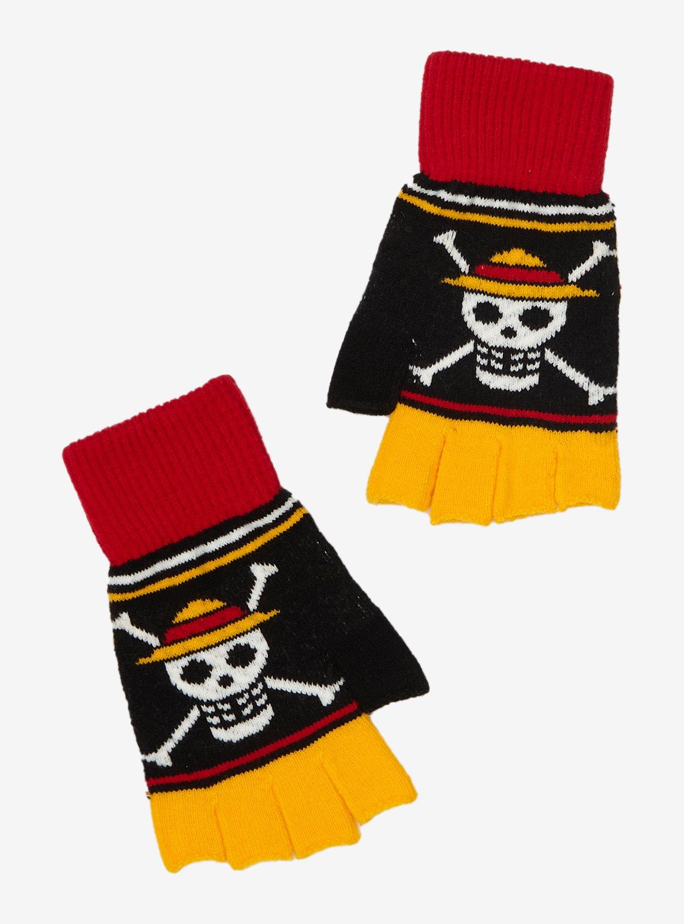 One Piece Straw Hat Pirates Fingerless Gloves, , hi-res