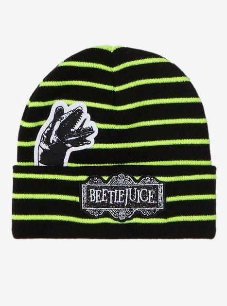 Beetlejuice Sandworm Stripe Beanie | Hot Topic display picture 2