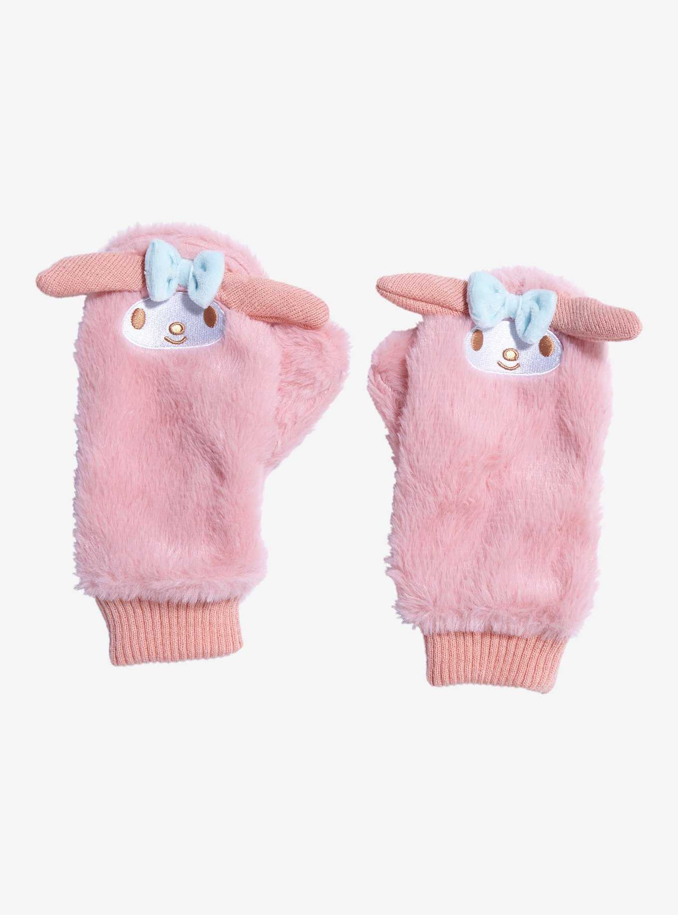 My Melody Fuzzy Figural Gloves, , hi-res