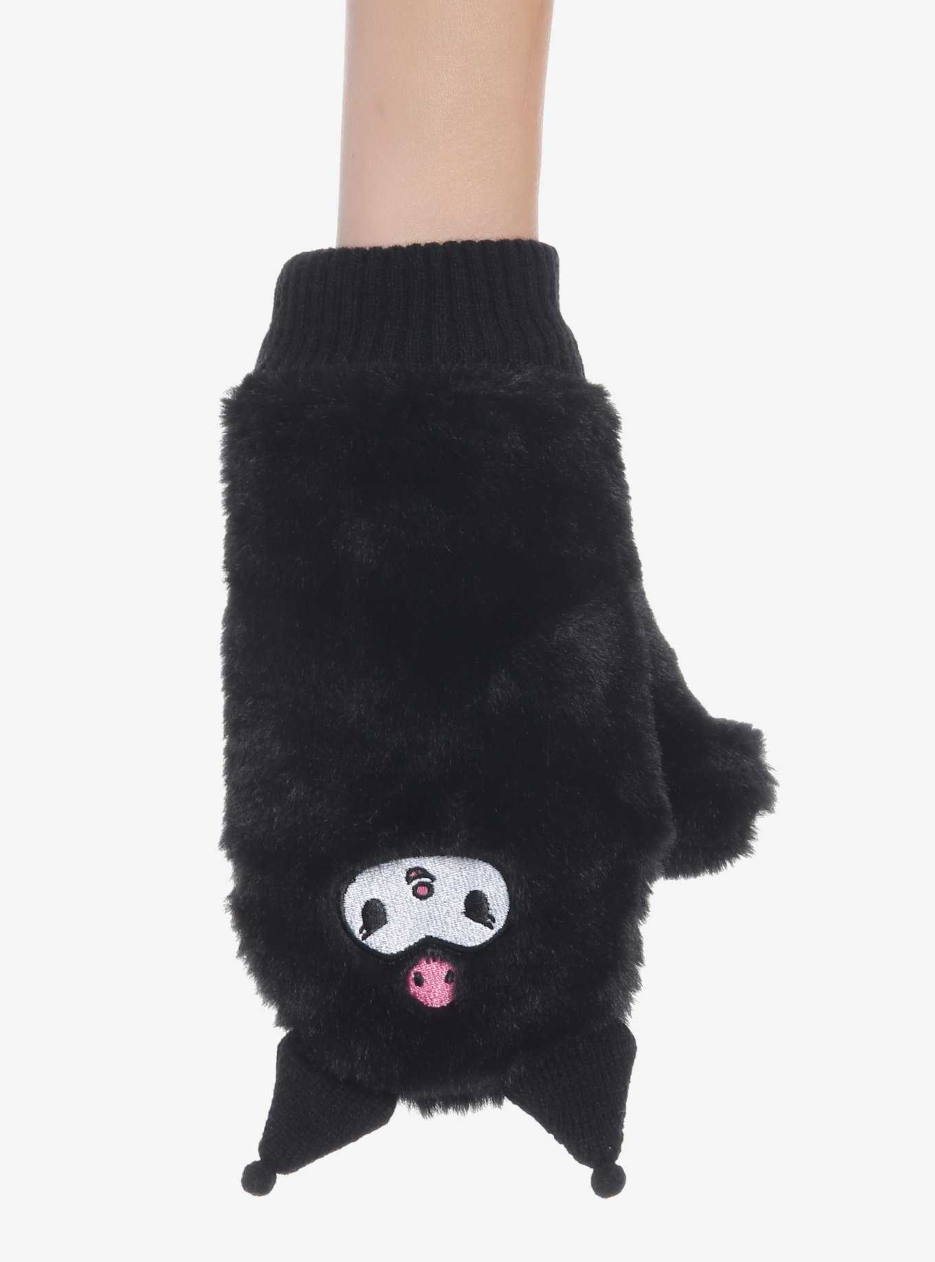 Kuromi Fuzzy Gloves, , hi-res