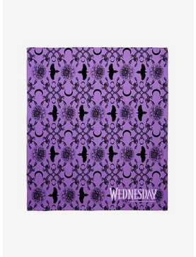 Wednesday Raven And Moon Throw Blanket, , hi-res