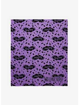 Wednesday Nevermore Raven Throw Blanket, , hi-res