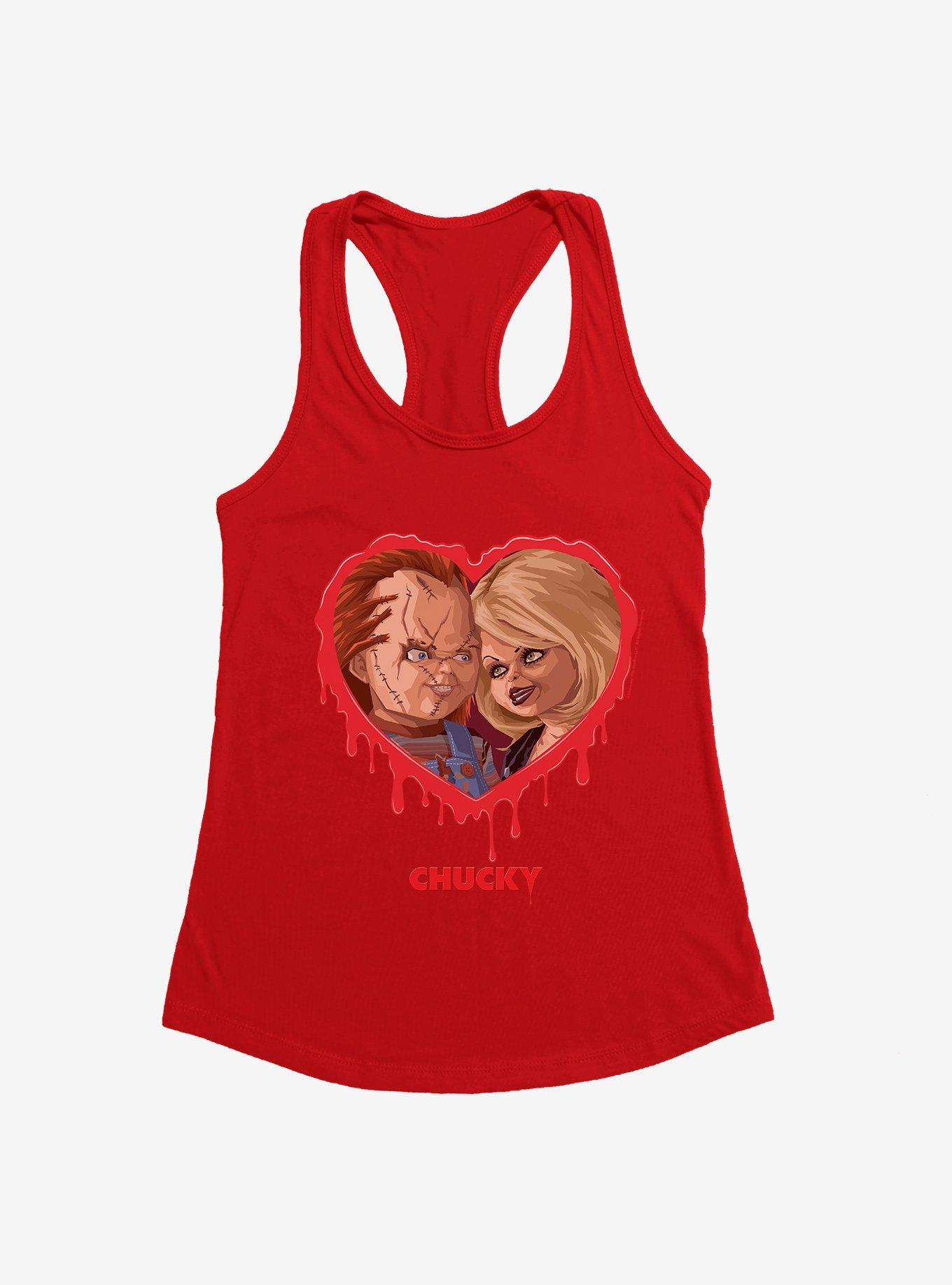 Chucky Murderous Love Girls Tank, RED, hi-res