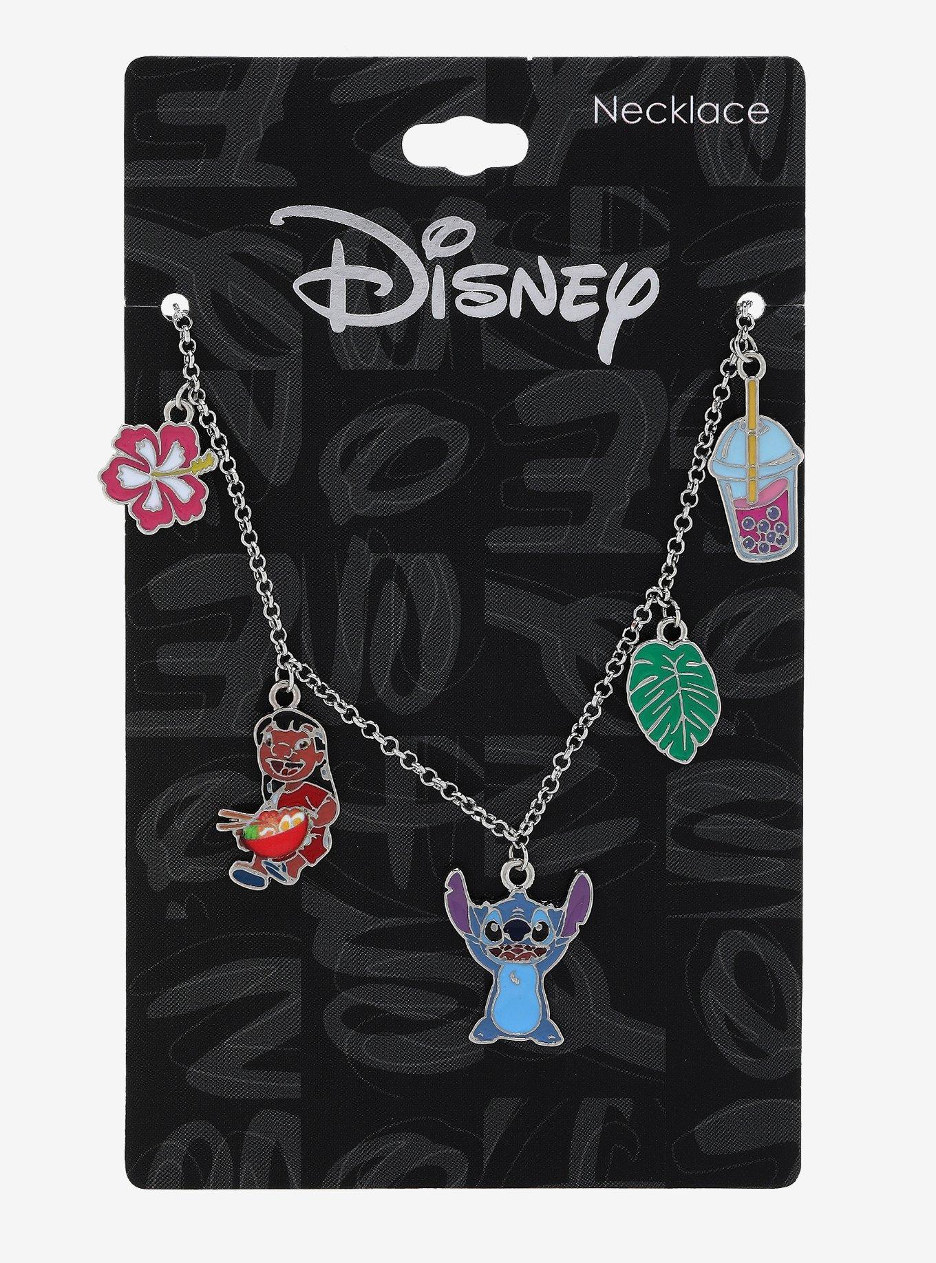 Disney Stitch and Angel Snow Cone Enamel Pendant Keychain