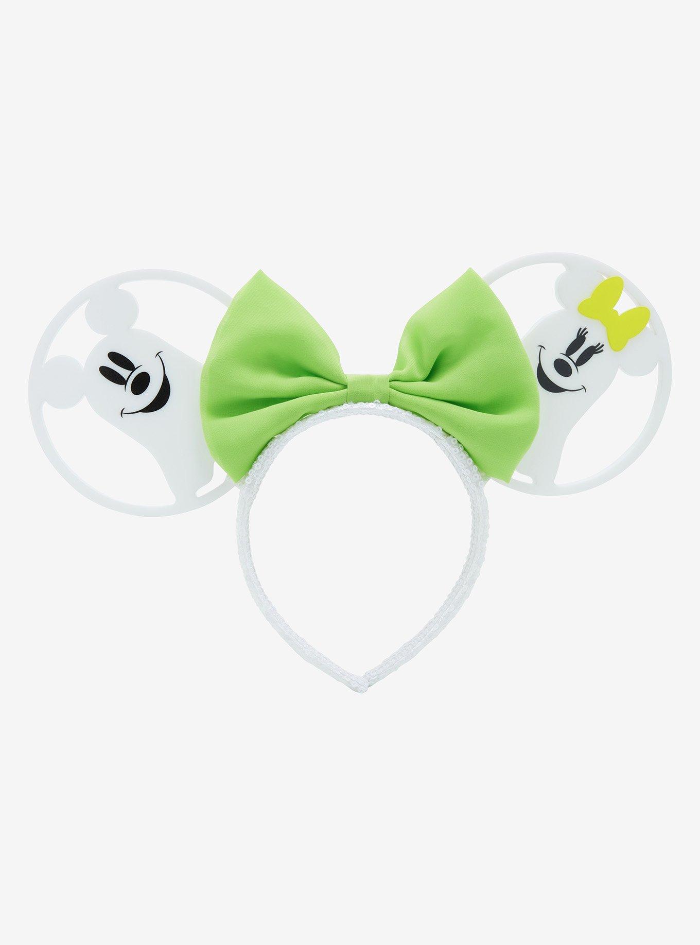 Disney Minnie Mouse Mickey & Minnie Ghost Glow-in-the-Dark Ears Headband, , hi-res