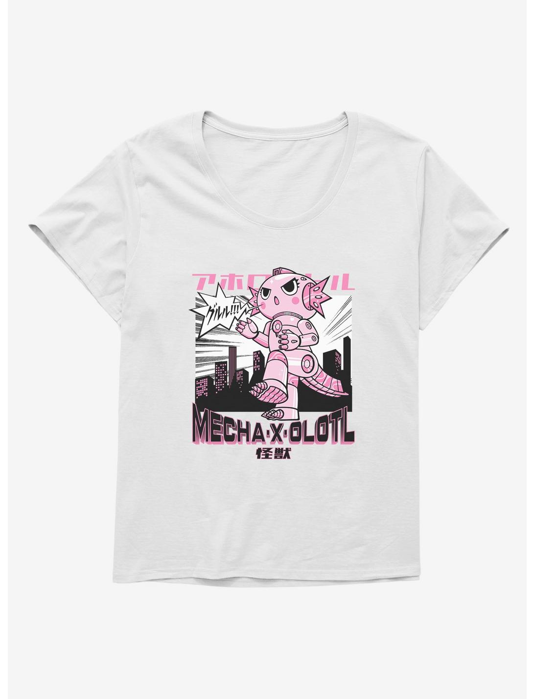 Axolotl Mecha-X-Olotl Womens T-Shirt Plus Size, WHITE, hi-res