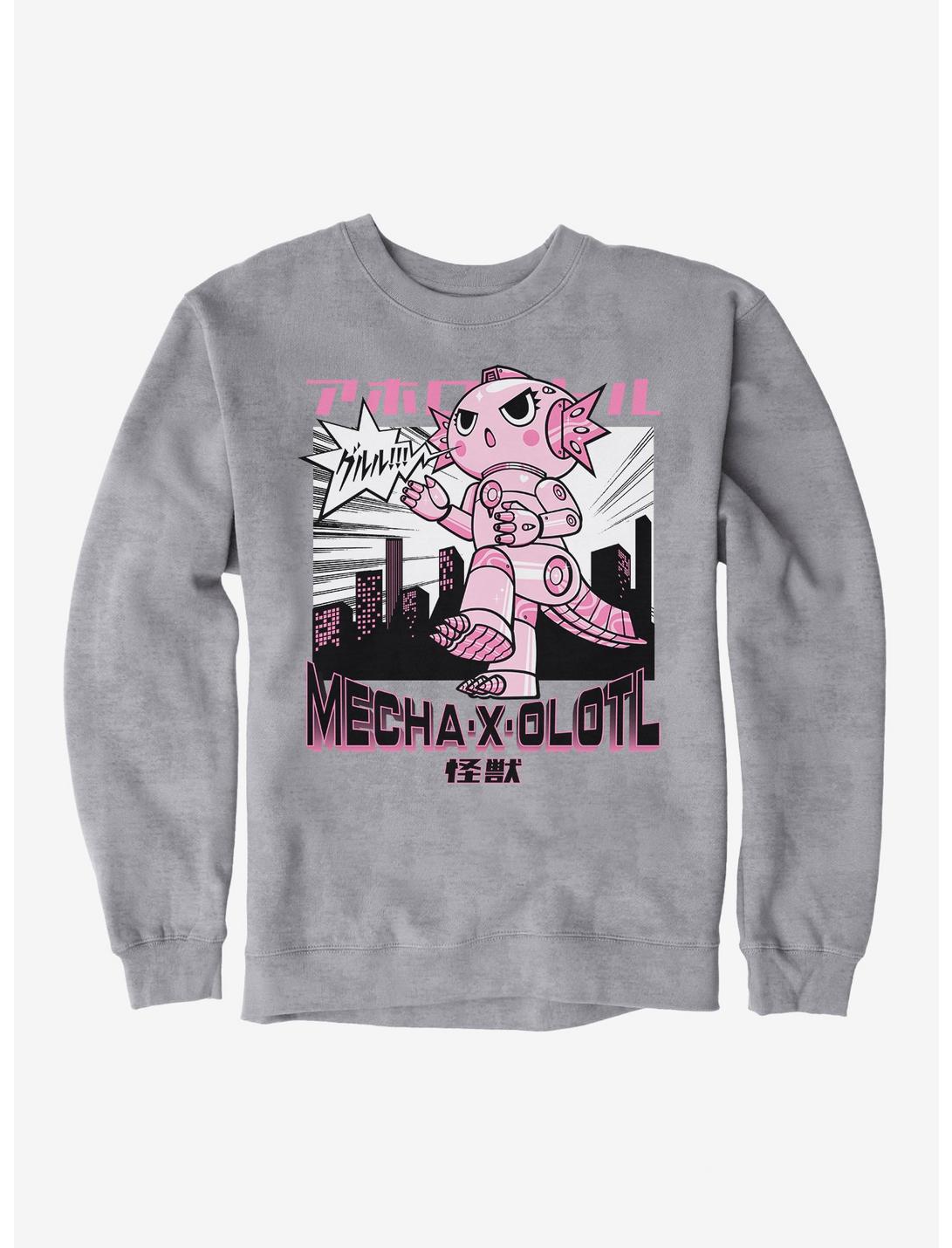 Axolotl Mecha-X-Olotl Sweatshirt, HEATHER GREY, hi-res