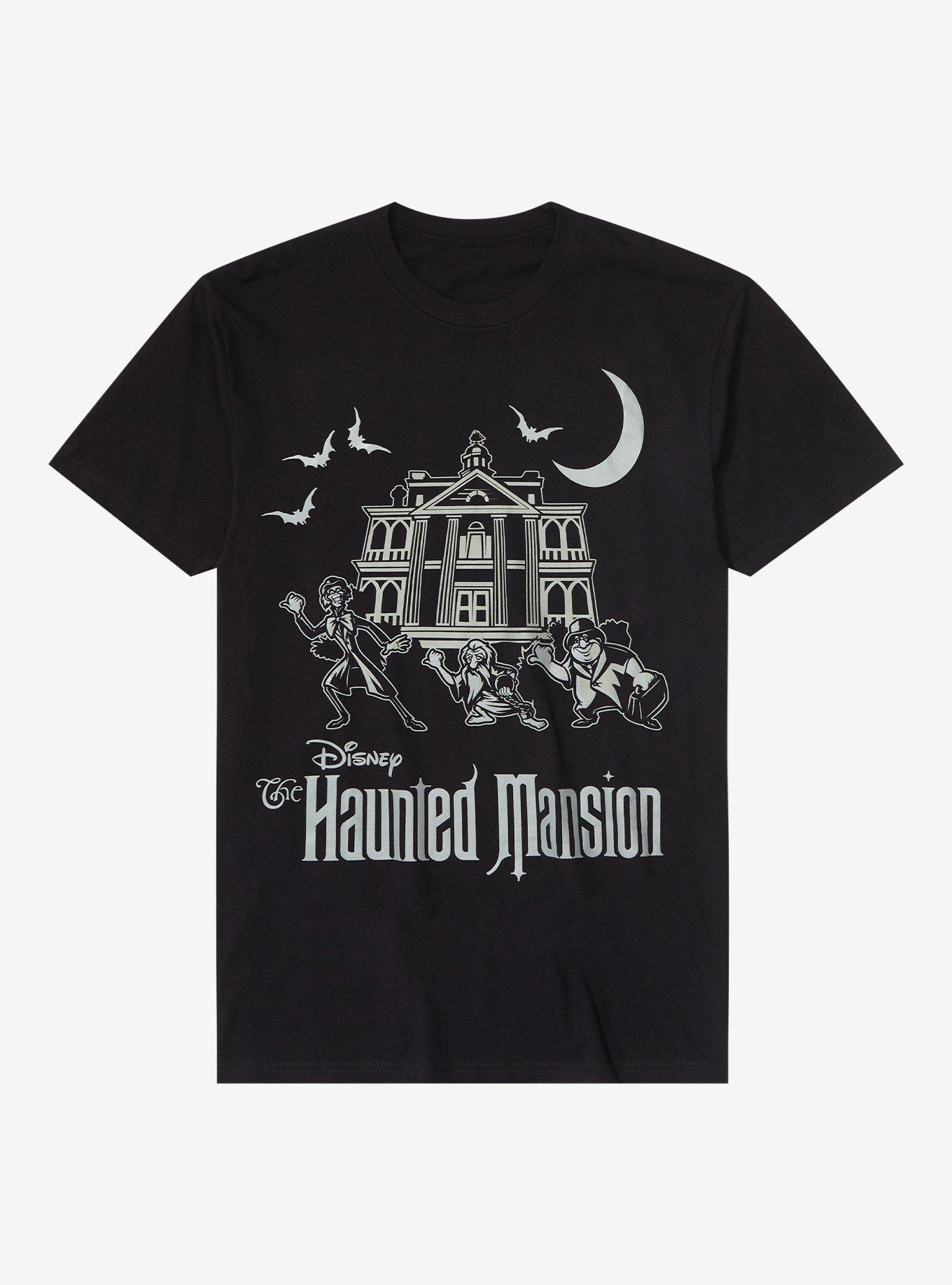 Disney The Haunted Mansion Hitchhiking Ghosts Boyfriend Fit Girls T-Shirt, WHITE, hi-res