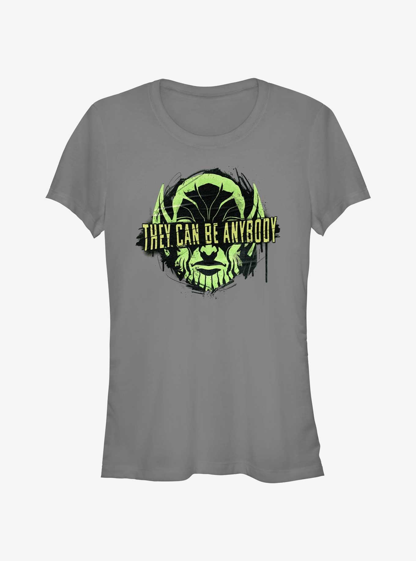 Marvel Secret Invasion Skrull They Can Be Anybody Girls T-Shirt, CHARCOAL, hi-res