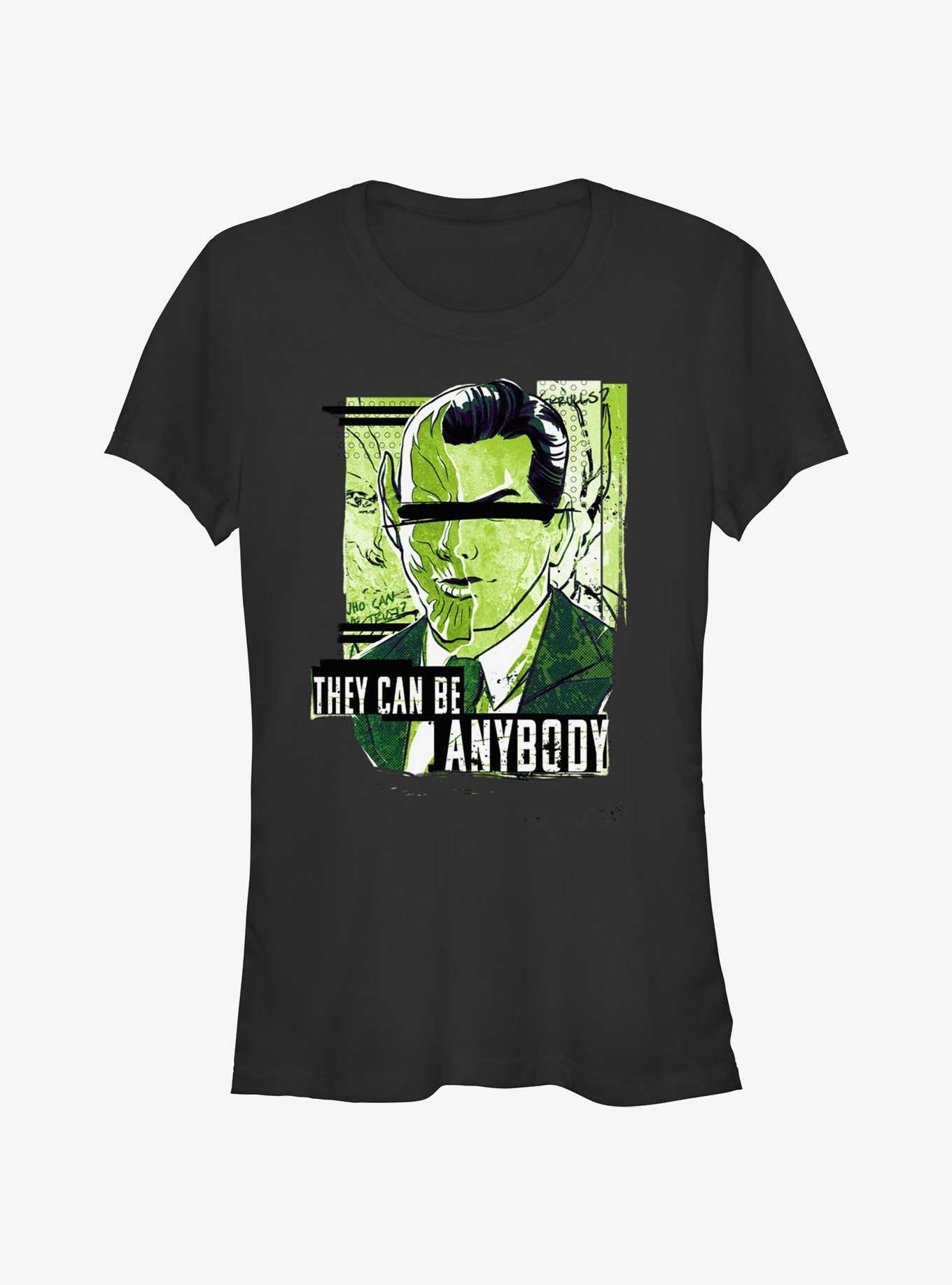 Marvel Secret Invasion They Can Be Anybody Poster Girls T-Shirt, BLACK, hi-res