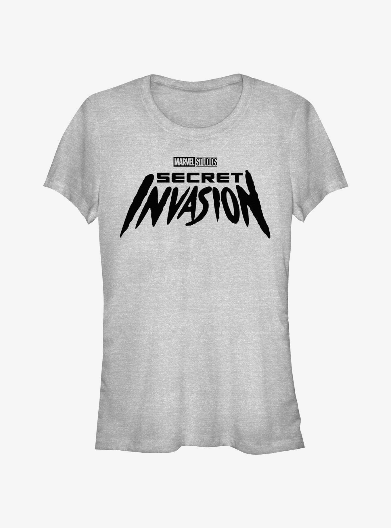 Marvel Secret Invasion Simple Logo Girls T-Shirt, ATH HTR, hi-res