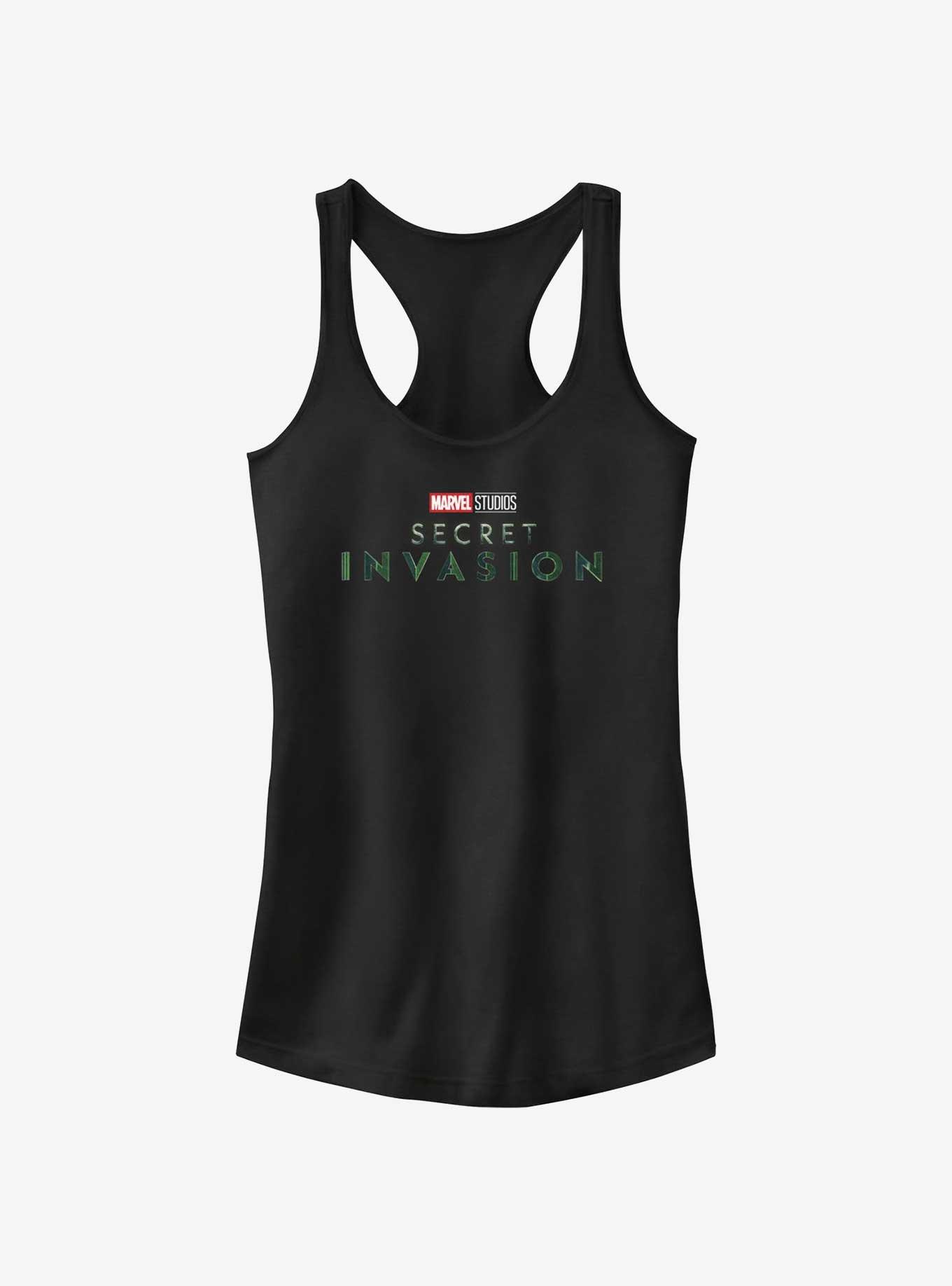Marvel Secret Invasion Logo Girls Tank, BLACK, hi-res