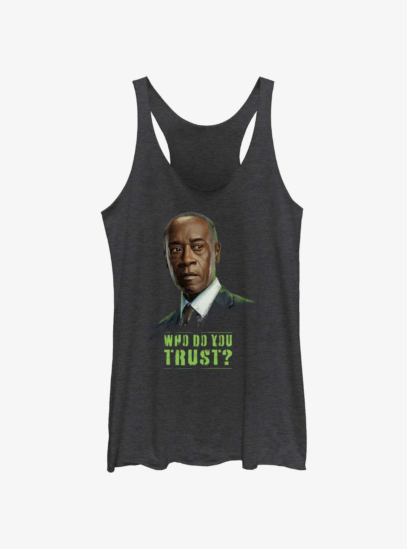 Marvel Secret Invasion James Rhodes Who Do You Trust Poster Womens Tank Top, , hi-res