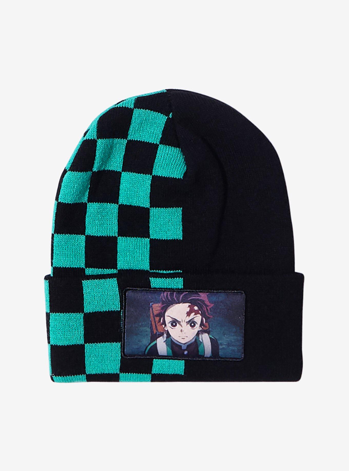 Demon Slayer: Kimetsu No Yaiba Tanjiro Split Checkered Beanie, , hi-res