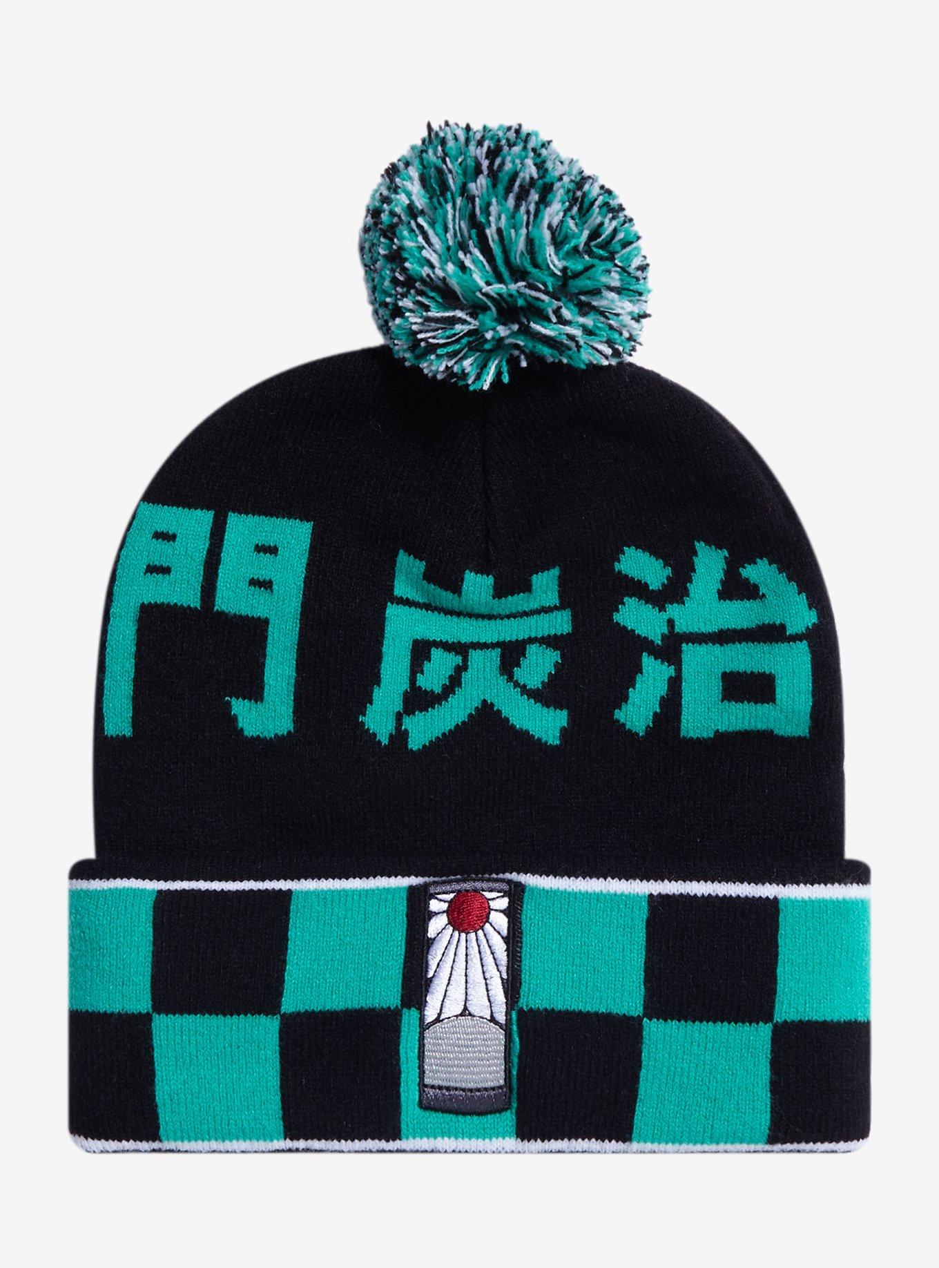 Demon Slayer: Kimetsu No Yaiba Tanjiro Checkered Pom Beanie, , hi-res