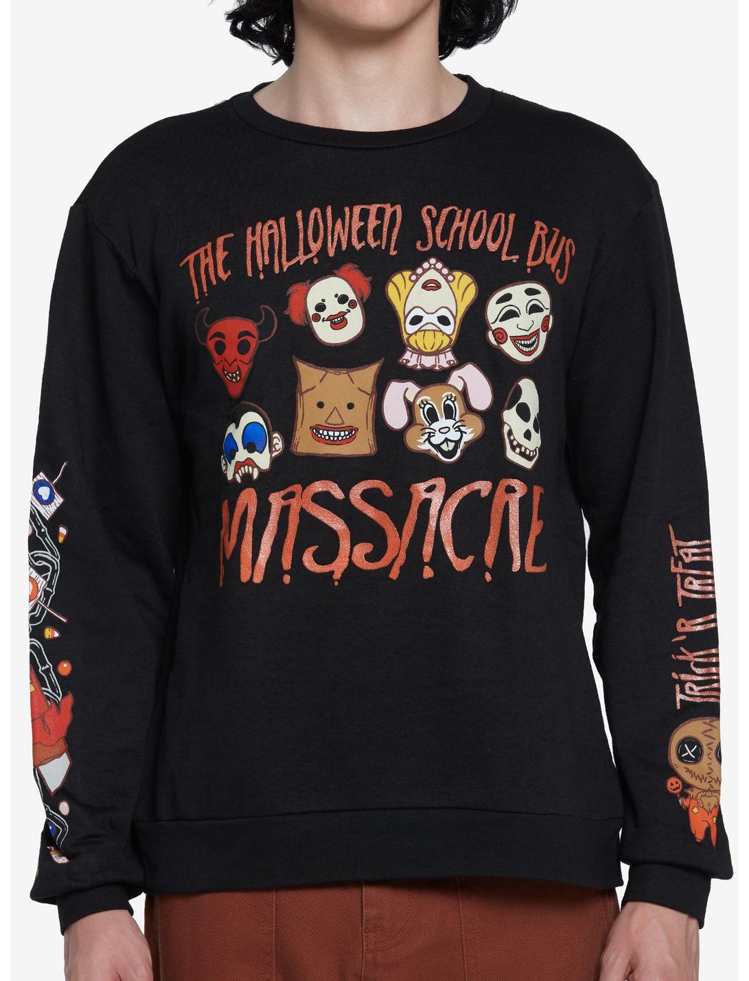Trick 'R Treat School Bus Massacre Sweatshirt, BLACK, hi-res
