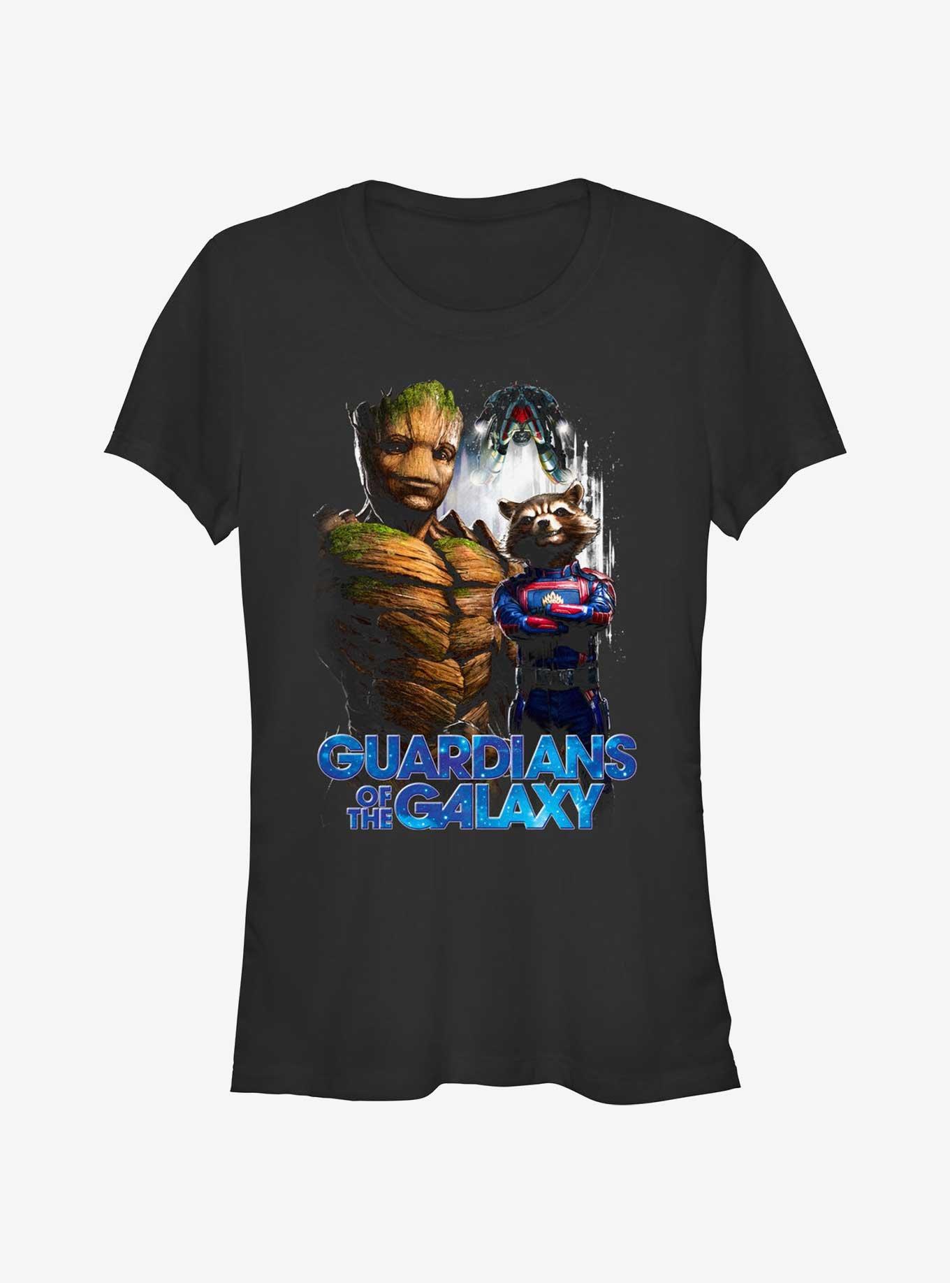 Guardians of the Galaxy T-shirt Marvel Comics Movie Poster Graphic Tee  Black NWT