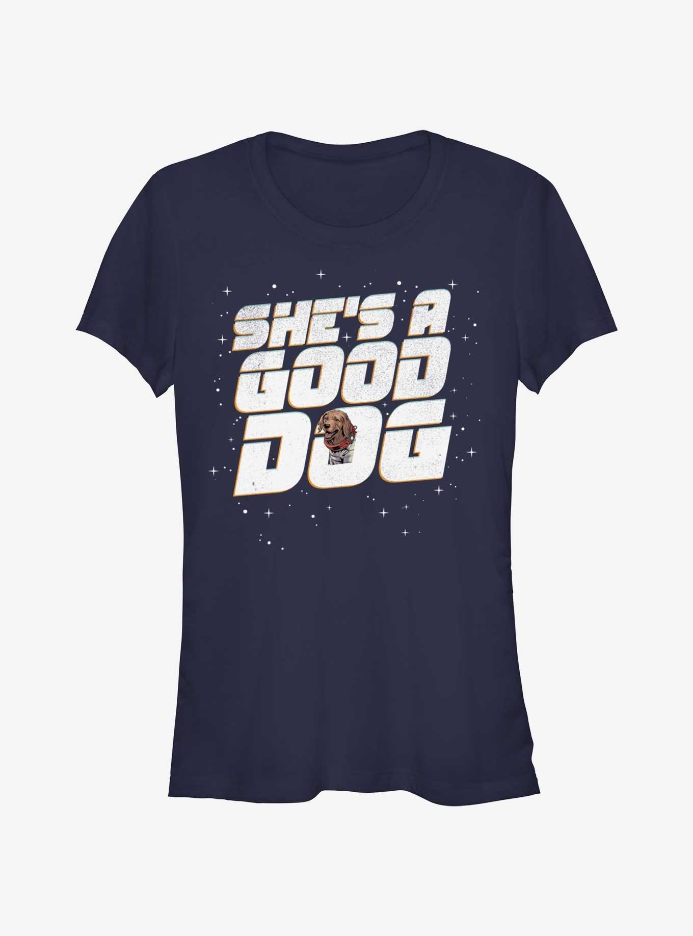 Marvel Guardians of the Galaxy Vol. 3 Spacedog Cosmo She's A Good Dog Girls T-Shirt, NAVY, hi-res