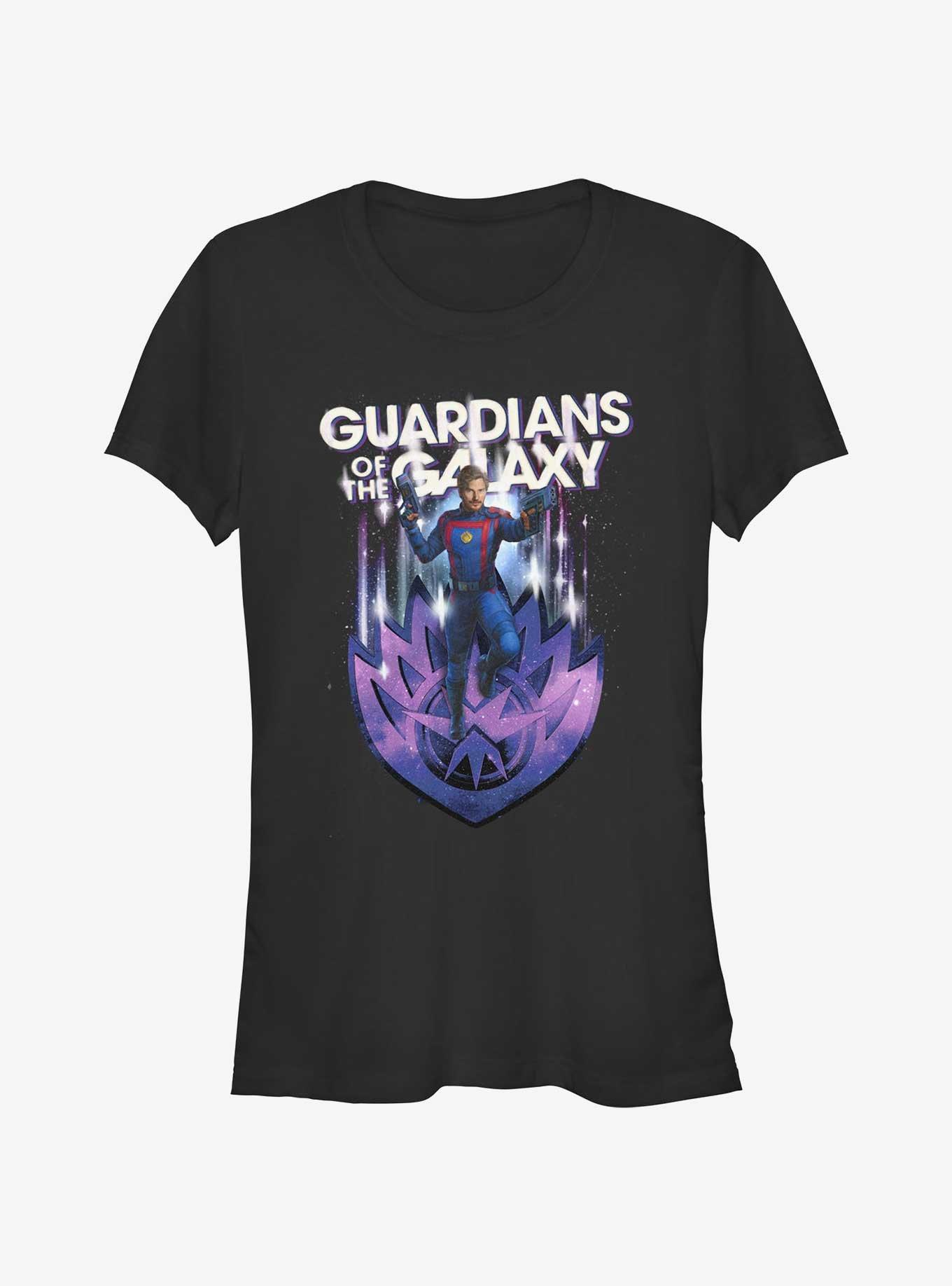 Marvel Guardians of the Galaxy Vol. 3 Star-Lord Dual Blasters Girls T-Shirt, BLACK, hi-res